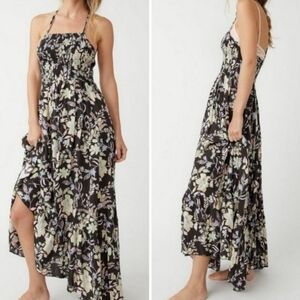 Free People Heat Wave Printed Maxi Dress/Midnight Combo